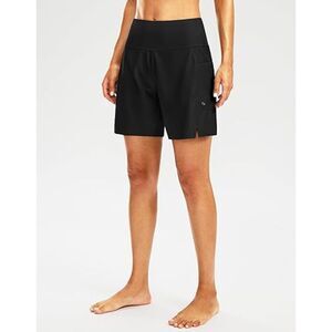 NEW NWT Black Sz Large Pull On Built In Briefs Swim Shorts Cargo Pockets GRADUAL